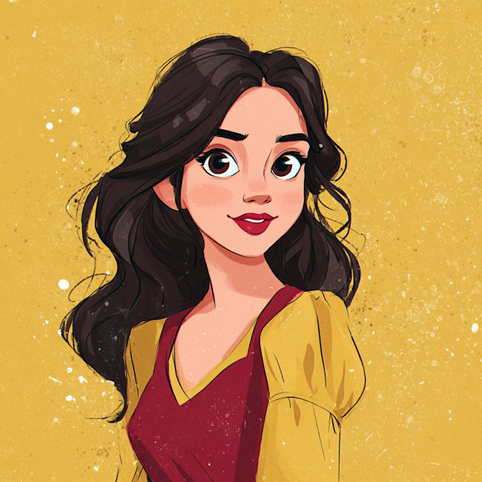 draw cute disney cartoon portrait
