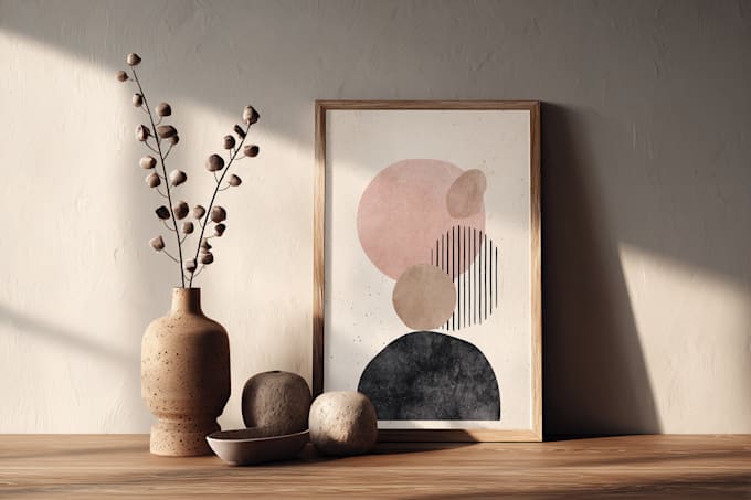 design printable abstract minimal boho wall art or poster