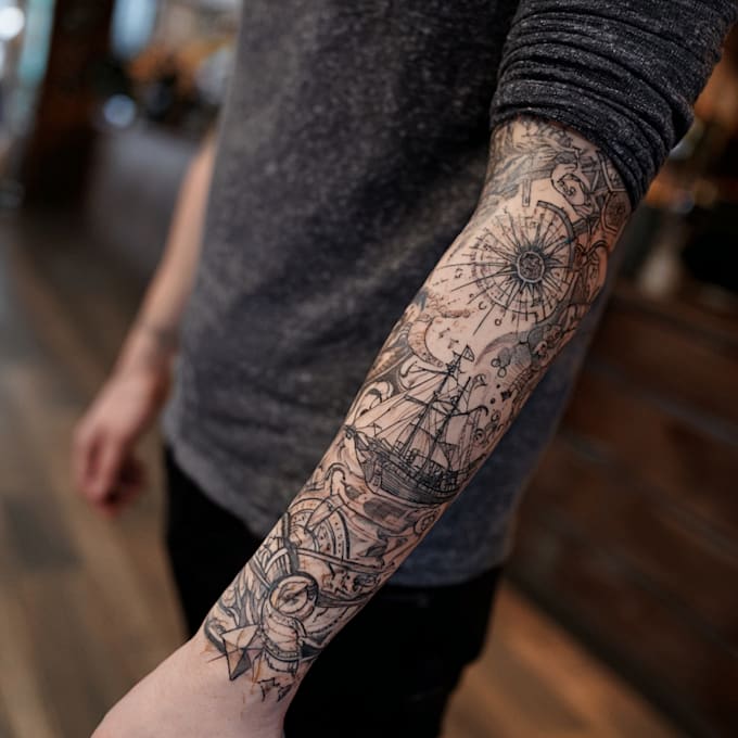 create stunning custom realism tattoo sleeves