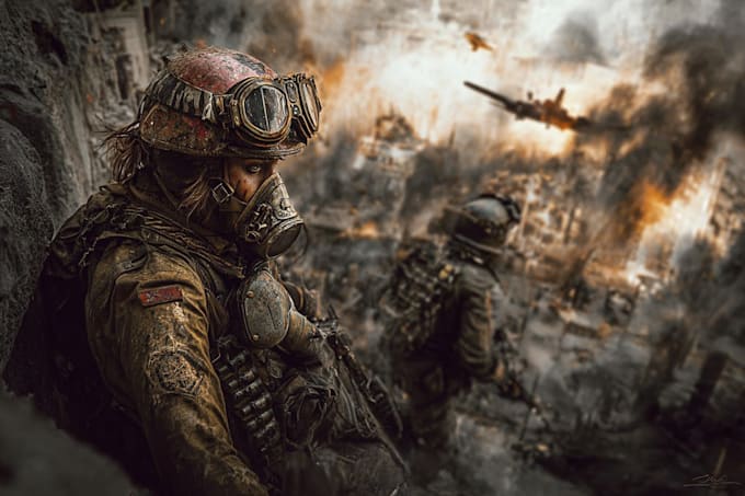 draw military themed illustrations
