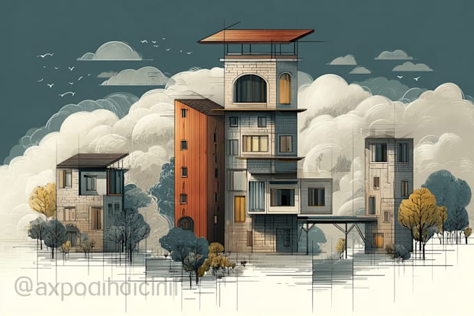 do a high quality architecture illustration