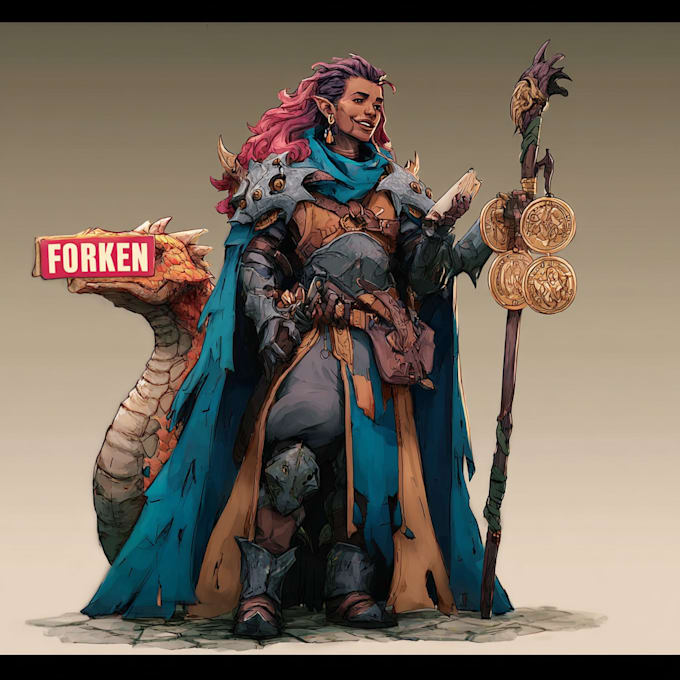 Draw dnd character art, fantasy illustration or concept art by ...