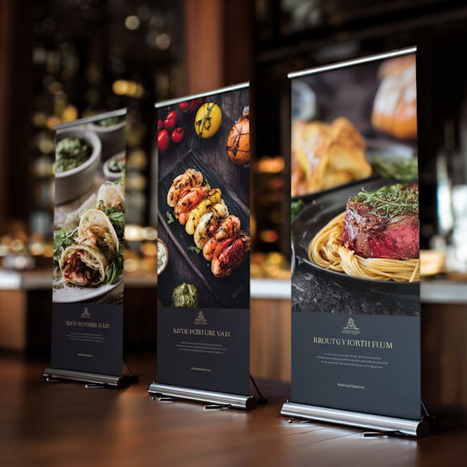 design professional restaurant banners, food flyers