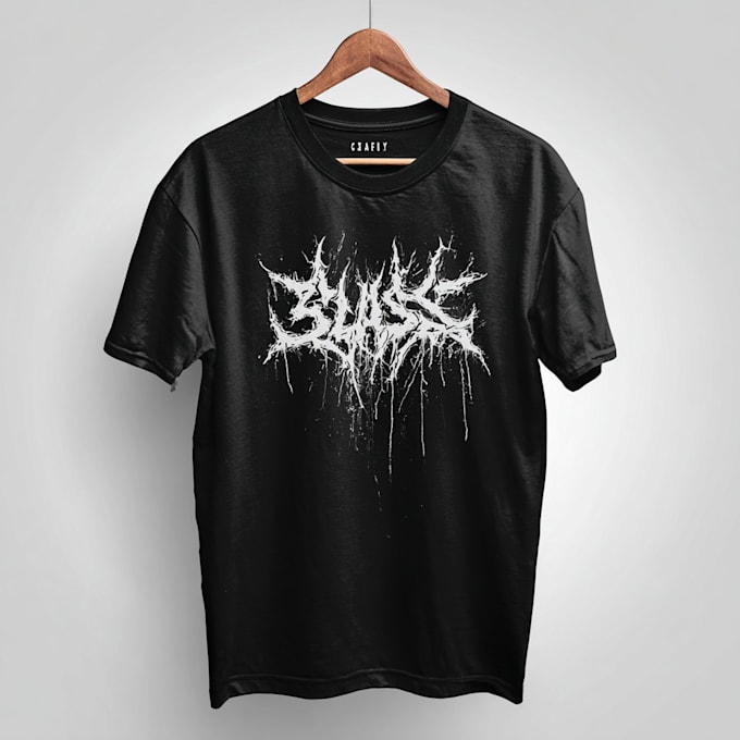 do unique black, slam, or death metal tshirt logo design