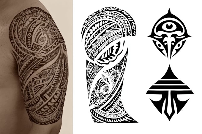 design a polynesian maori tribal tattoo