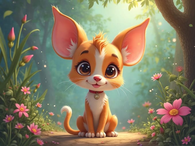 create a custom disney pet portrait
