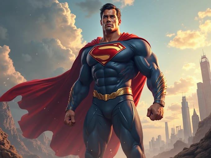 draw superhero character for you