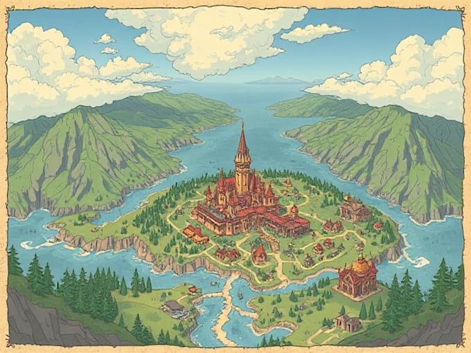 create a custom illustrated map for your fantasy land