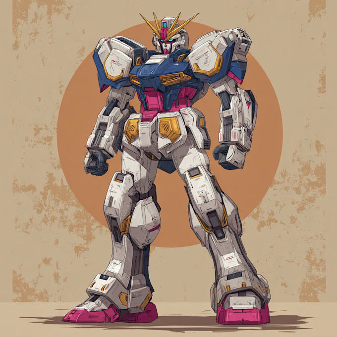 draw gundam, transformers, mecha robot in anime