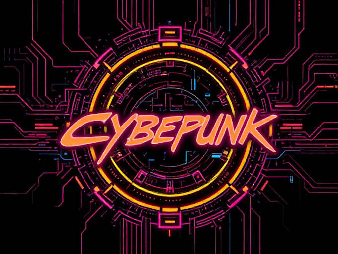 make cyberpunk logo opener