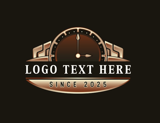 design a unique watch or clock logo