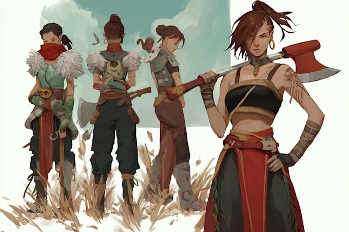 do dnd character art, illustration, concept art,