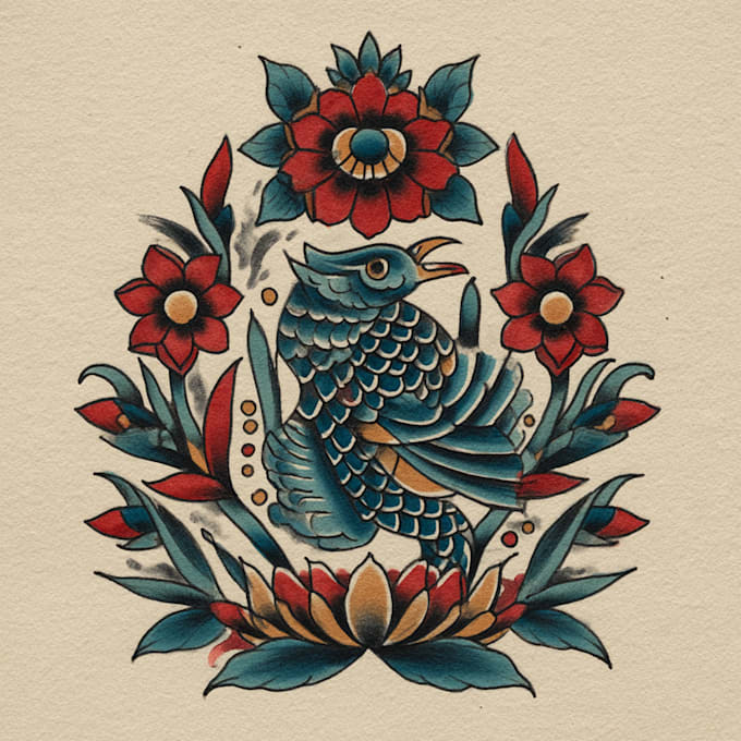 traditional old school tattoo design