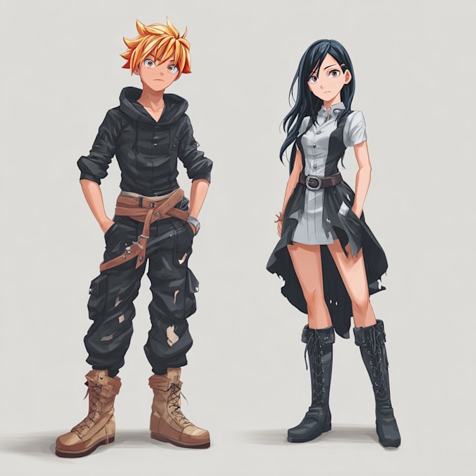create a illustration anime or roleplaying character