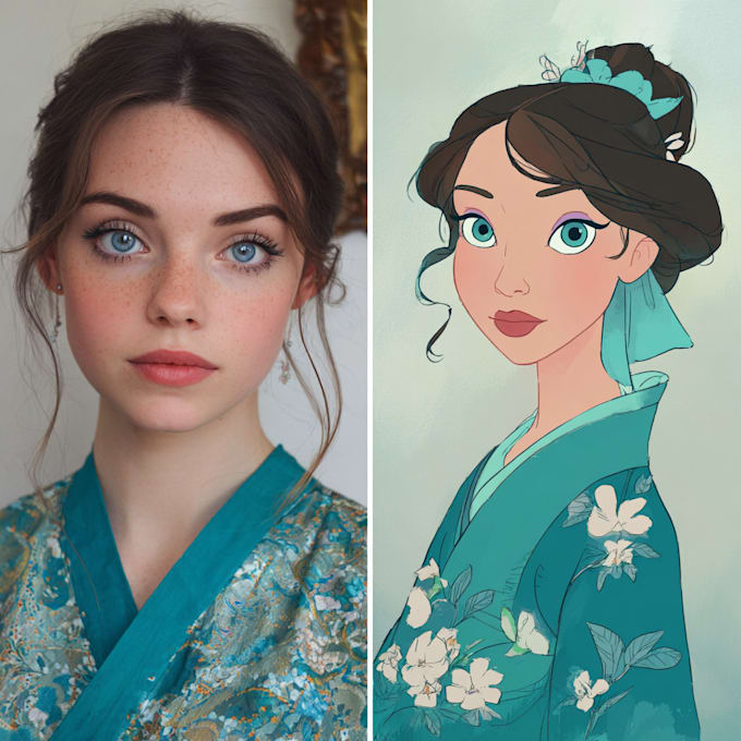draw an amazing disney style portrait