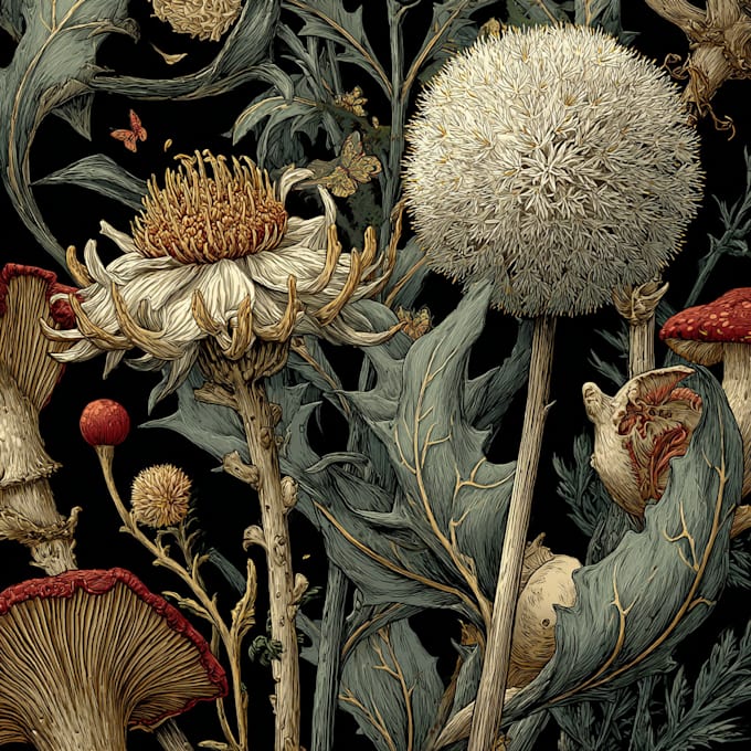 draw realistic scientific botanical illustration