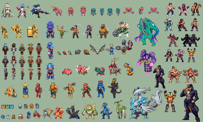 Create Rpg Styled Sprite Character Sprite Fakemon Pokemon Sprite By