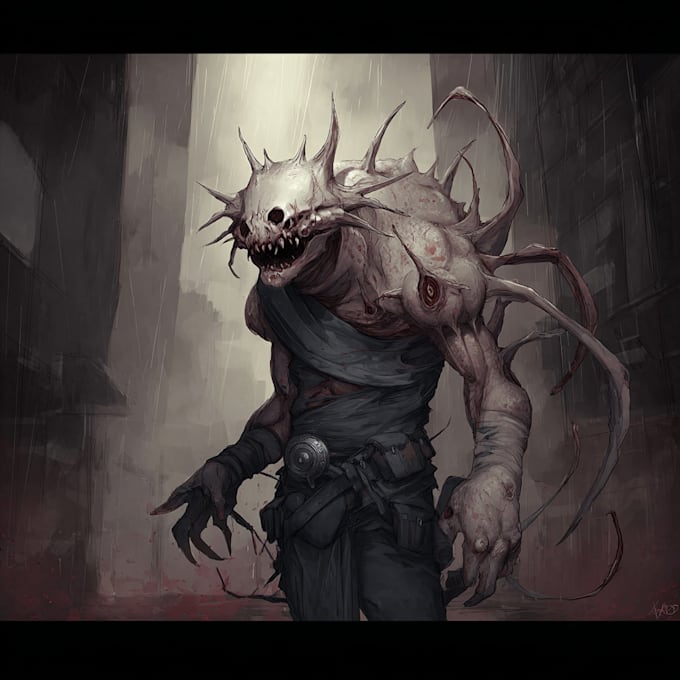 draw fantasy horror characters, creatures and landscapes