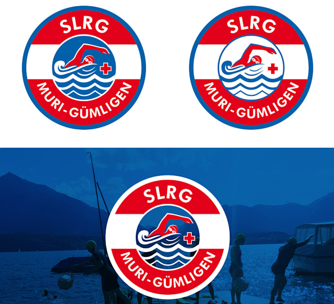 makes custom pool, swimming logo design