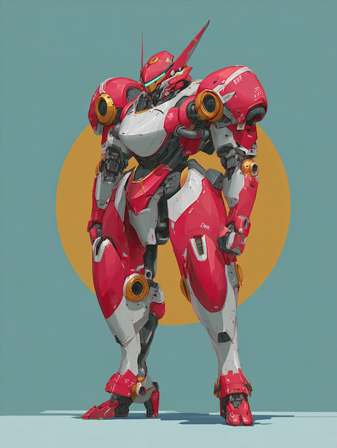 create your mecha robot fanart or original in digital artwork
