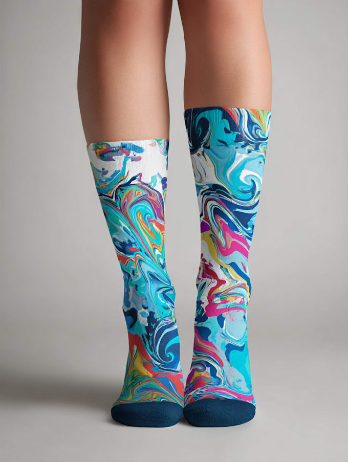create beautiful socks design