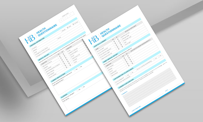 design professional questionnaire PDF forms