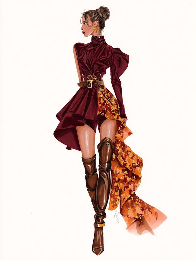 Draw fashion illustration, design collections and sketches by ...