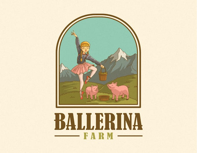 make modern minimalist farm logo design