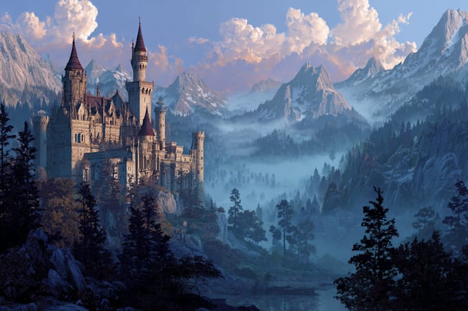 design fantasy background and landscape
