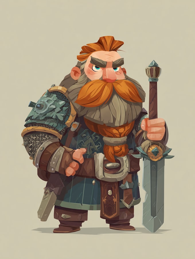 draw 2d game character illustration