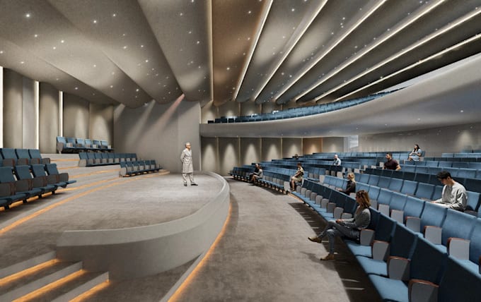 model 3d stage auditorium,conference hall,lecture space,event venue,seminar room
