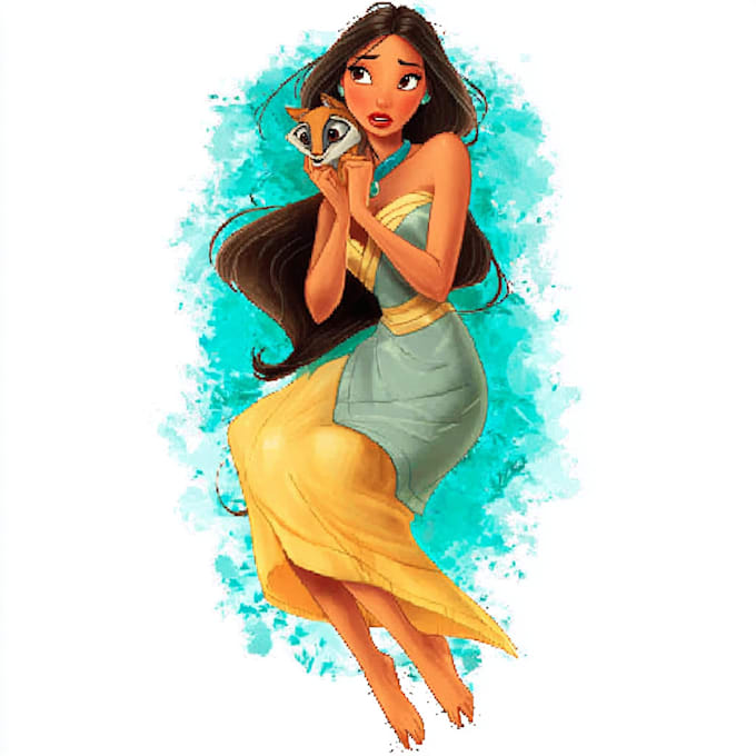 design your portrait into a disney style cartoon