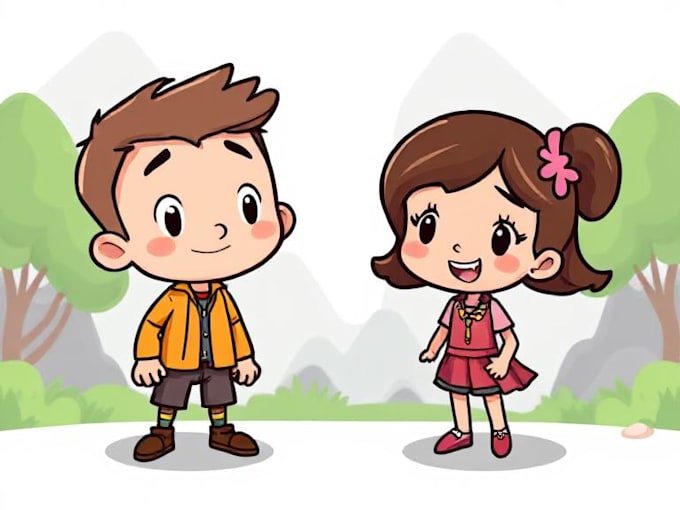 make cartoon mascot character design vector
