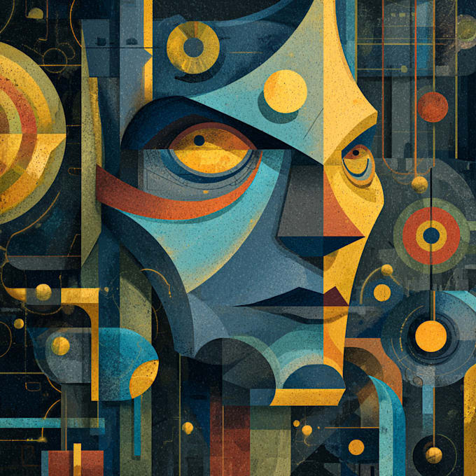 draw a digital abstract art illustration