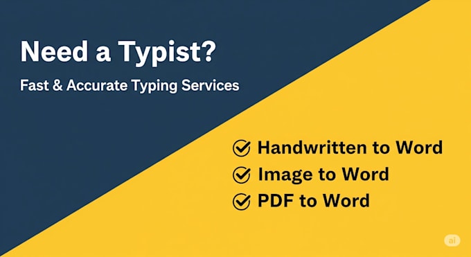 provide fast and accurate typing services
