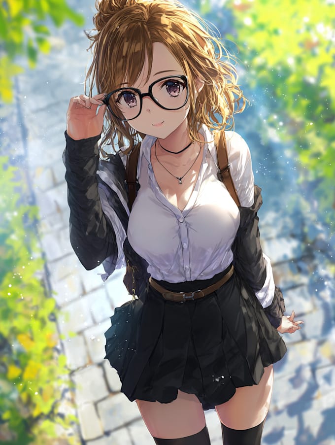 draw an anime character illustration for commercial use