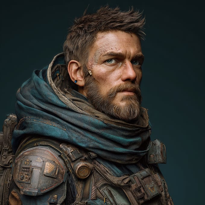 fantasy sci fi characte ro rillustration