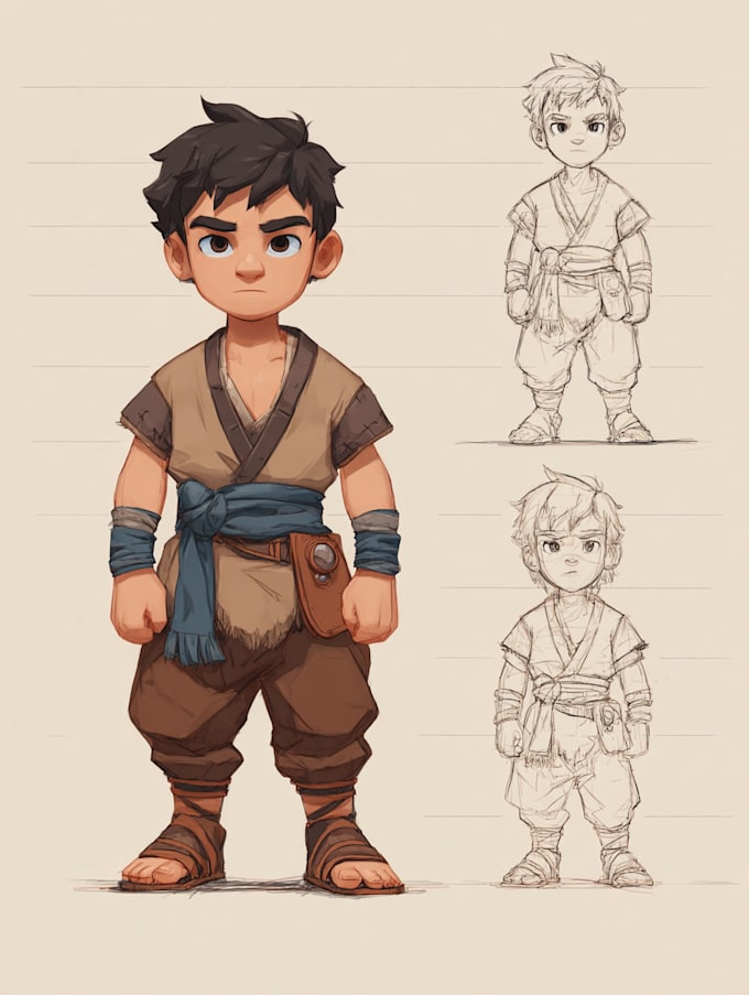 draw 2d game character illustration