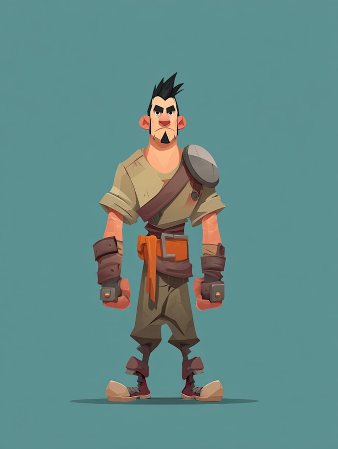 draw 2d game character illustration