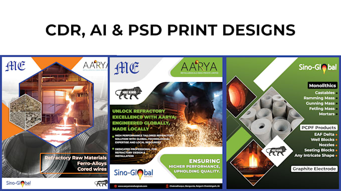 create any size attractive print ready design