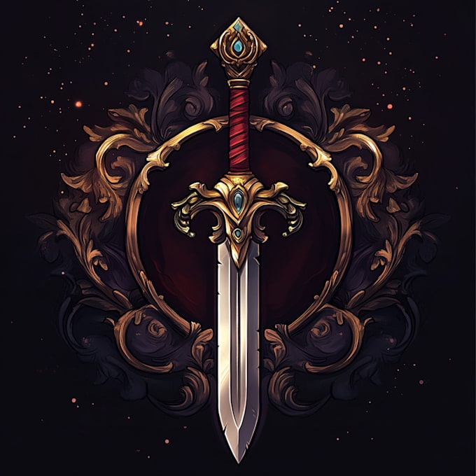 unique fantasy dungeon game logo title pack with