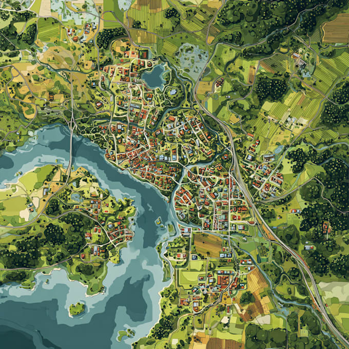 design a map in vector format, location map
