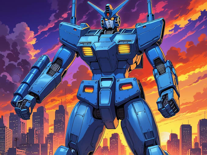 draw mecha anime style characters
