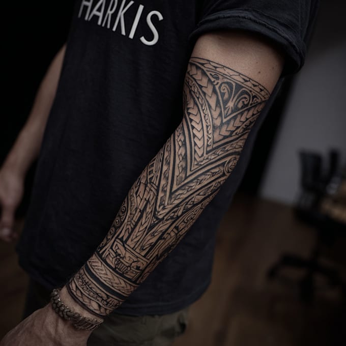 design a polynesian maori tribal tattoo