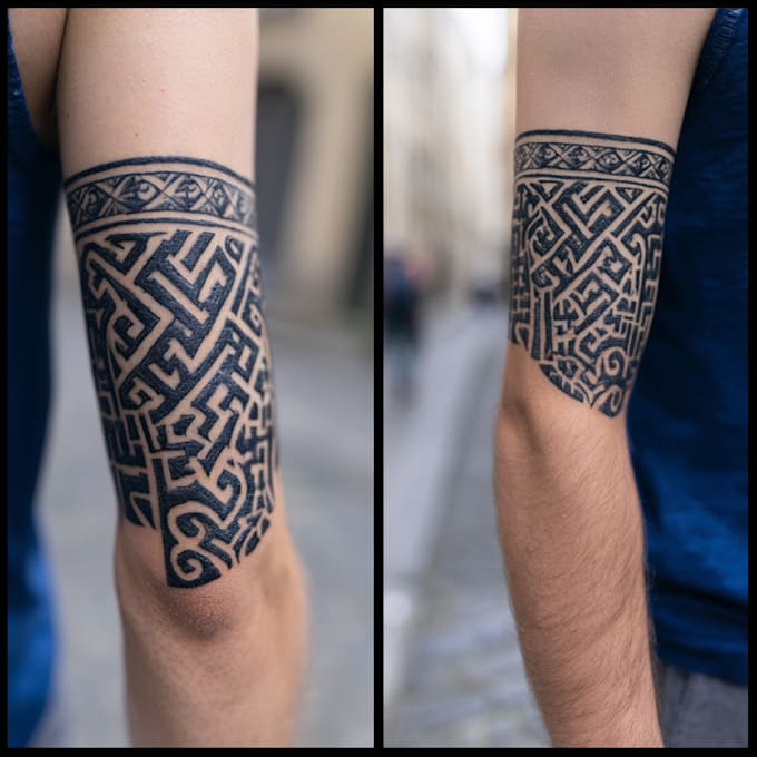 create a professional tribal tattoo design
