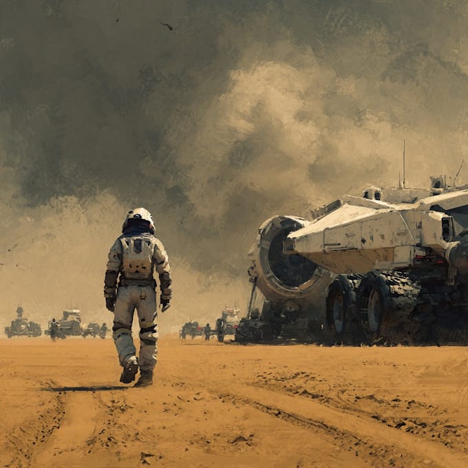 Concept art, sci fi illustration and sci fi art by Guineefliks | Fiverr