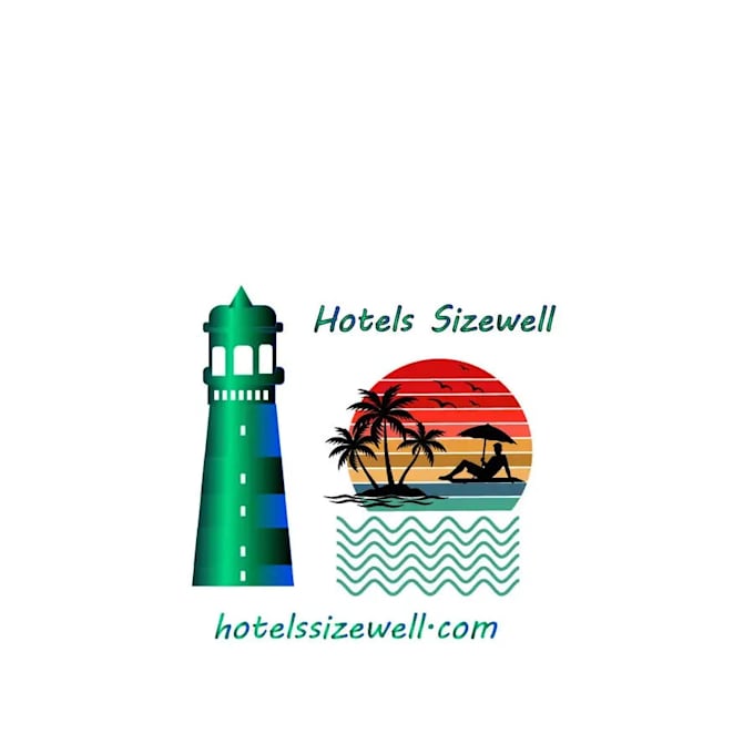 make unique modern coastal hotel group logo design