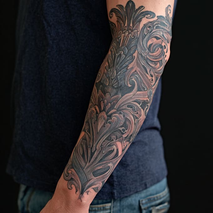 custom tattoo design, tattoo sleeve