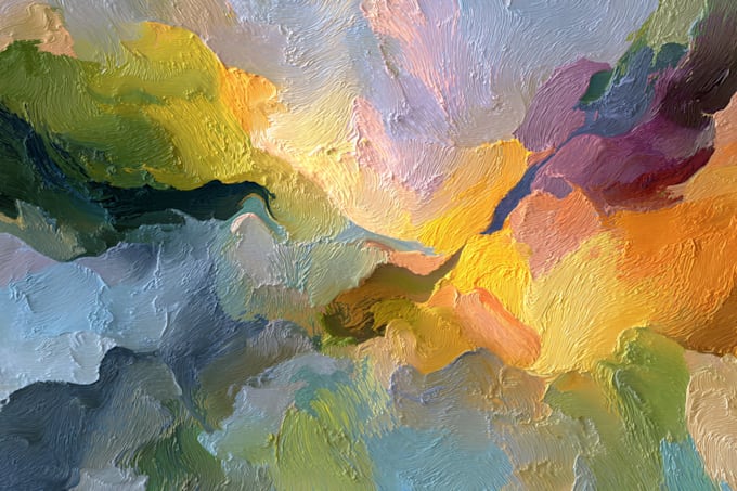 create digital oil abstract art