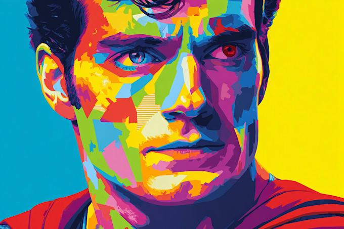 draw custom superhero pop art portrait